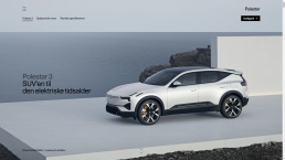 The front page of Polestar's Danish website